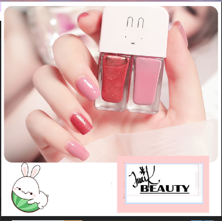 💅Traci K Beauty Nail Polish New fast-drying Long shelf lasting double color sequin armor oil free toaster oil set make-up