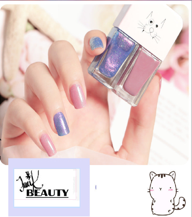 💅Traci K Beauty Nail Polish New fast-drying Long shelf lasting double color sequin armor oil free toaster oil set make-up