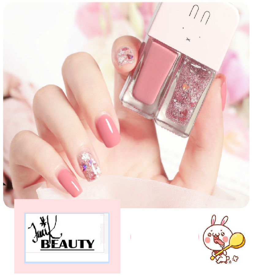 💅Traci K Beauty Nail Polish New fast-drying Long shelf lasting double color sequin armor oil free toaster oil set make-up