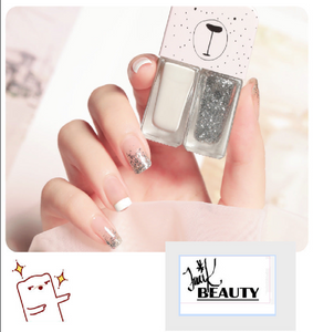 💅Traci K Beauty Nail Polish New fast-drying Long shelf lasting double color sequin armor oil free toaster oil set make-up