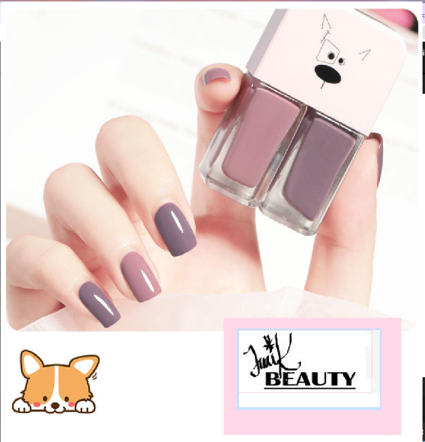 💅Traci K Beauty Nail Polish New fast-drying Long shelf lasting double color sequin armor oil free toaster oil set make-up