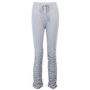 New Sports And Leisure Sweater Women Pants Slim-fitting Straight Pants Pile Pants Pleated Sweatpants Trousers