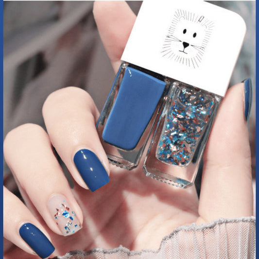 💅Traci K Beauty Nail Polish New fast-drying Long shelf lasting double color sequin armor oil free toaster oil set make-up