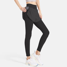 Load image into Gallery viewer, Fitstyle Nude Feel Cotton Fake Two Pieces Yoga Pants Women＇s High Waist Hip Lift Tight Skinny Fitness Pants Running Stretch Sports Trousers
