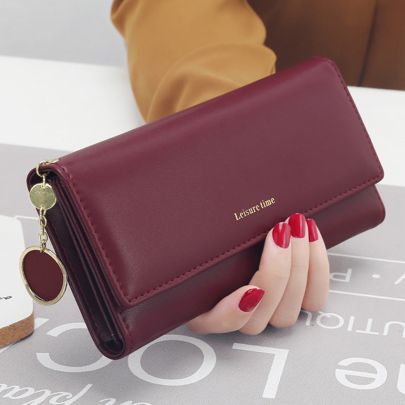 Women's hand holding wallet female long section multi-function wallet