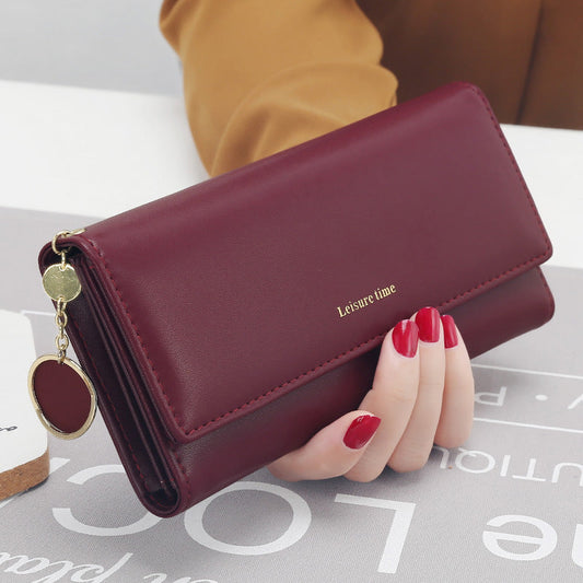 Women's hand holding wallet female long section multi-function wallet