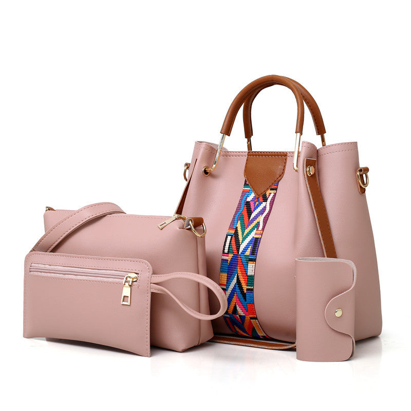 Women's bags 2022 new European and American fashion four-piece sets of mother bags portable shoulder messenger bag bucket bag factory wholesale