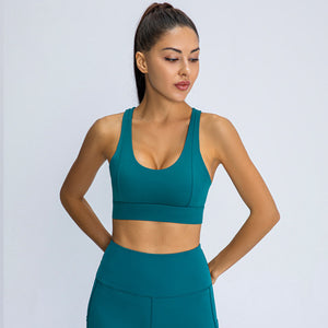 New Sports Bra Women Shockproof Running Yoga Workout Vest Push-up Beauty Back Buckle Bra