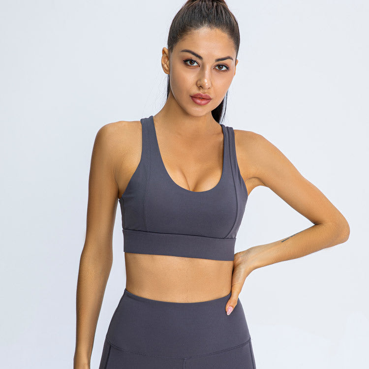 New Sports Bra Women Shockproof Running Yoga Workout Vest Push-up Beauty Back Buckle Bra