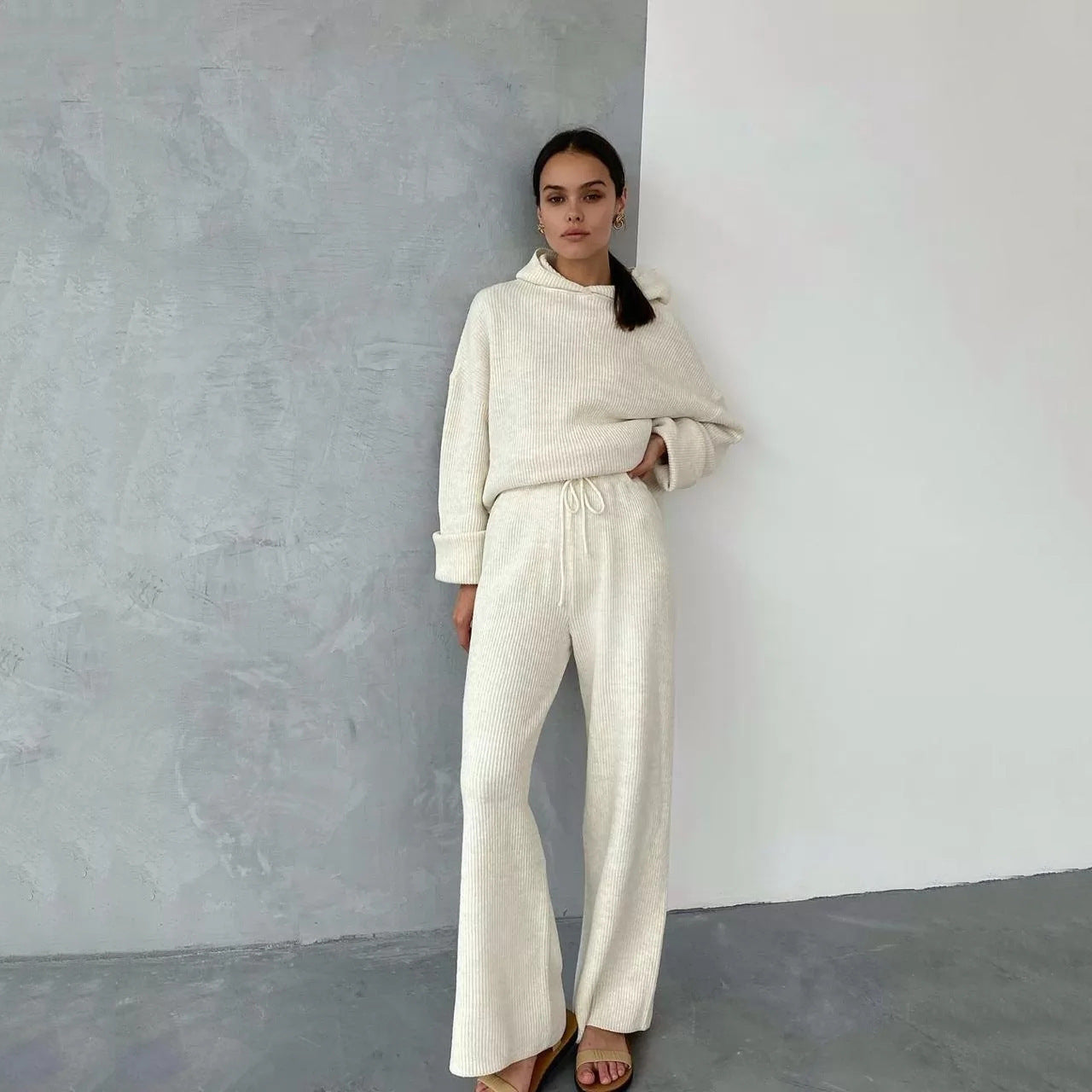 Autumn and Winter Women  Clothing New Fashion Sports Sweater Suit Two-Piece Set