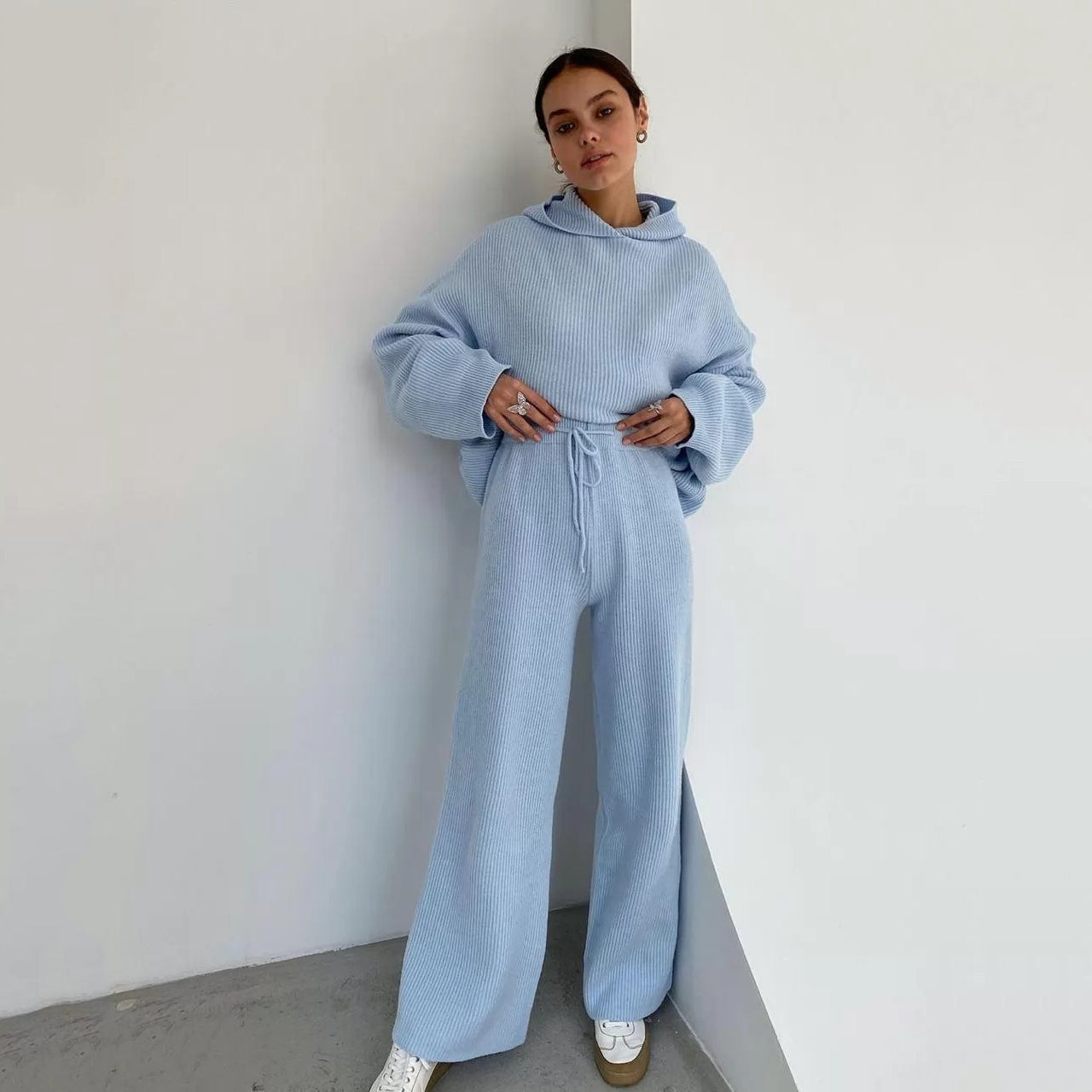 Autumn and Winter Women  Clothing New Fashion Sports Sweater Suit Two-Piece Set