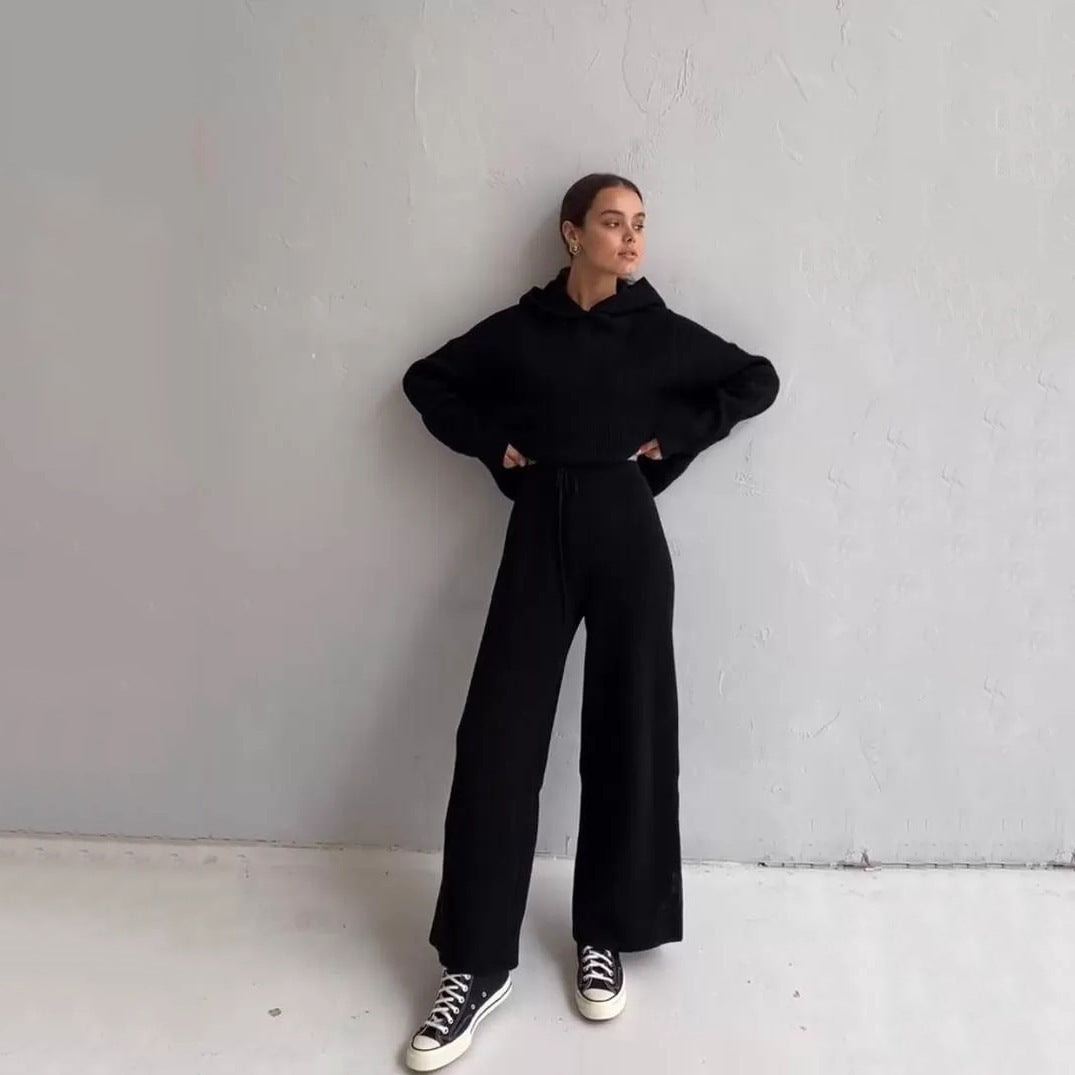 Autumn and Winter Women  Clothing New Fashion Sports Sweater Suit Two-Piece Set