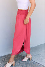 Load image into Gallery viewer, Doublju Comfort Princess Full Size High Waist Scoop Hem Maxi Skirt in Hot Pink
