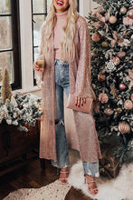 Load image into Gallery viewer, Sequin Open Front Long Sleeve Cardigan
