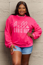 Load image into Gallery viewer, Simply Love Full Size HELLO CHRISTMAS Long Sleeve Sweatshirt
