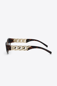 Traci K Collection Chain Detail Temple Cat Eye Sunglasses