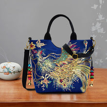 Load image into Gallery viewer, OUT OF STOCK Women Shoulder Bag Handmade Embroidery Peacock Bohemia Ethnic Style Retro Handbag Large Capacity Tote Messenger Bag for Girl
