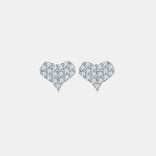 Load image into Gallery viewer, Moissanite 925 Sterling Silver Heart Stud Earrings
