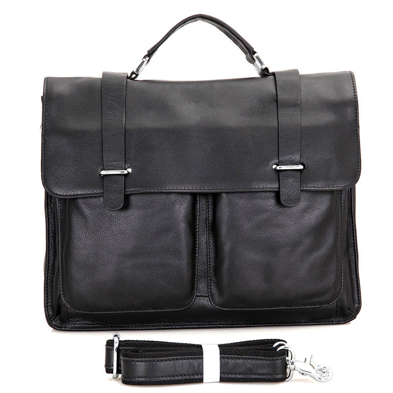 leather men's briefcase handbag shoulder diagonal bag computer bag 7100