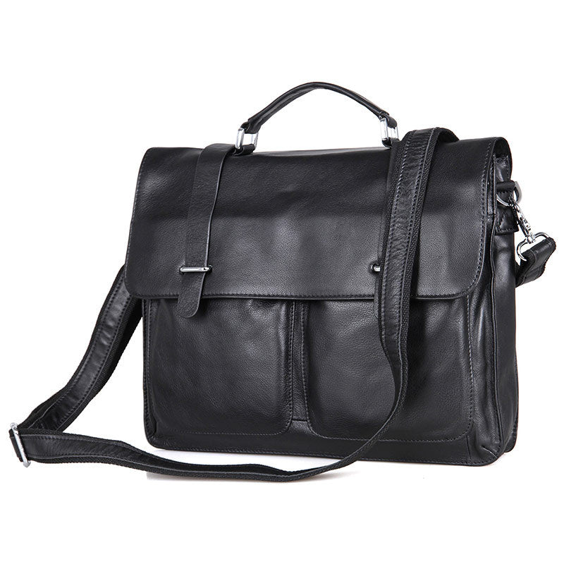 leather men's briefcase handbag shoulder diagonal bag computer bag 7100