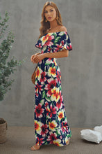 Load image into Gallery viewer, Floral Layered Off-Shoulder Maxi Dress
