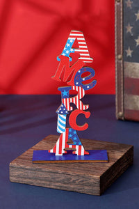 2-Piece Independence Day/ Memorial Day Letter Decor Ornaments