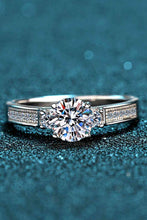 Load image into Gallery viewer, Lucky Charm Moissanite Rhodium-Plated Ring
