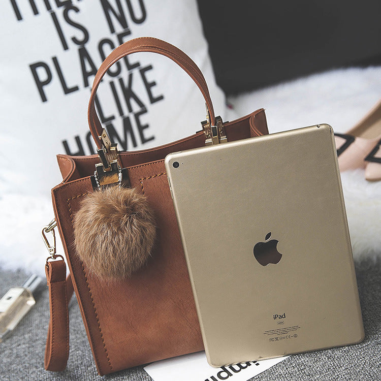 Matte fashion portable shoulder bag simple small square bag retro one shoulder diagonal girl bag