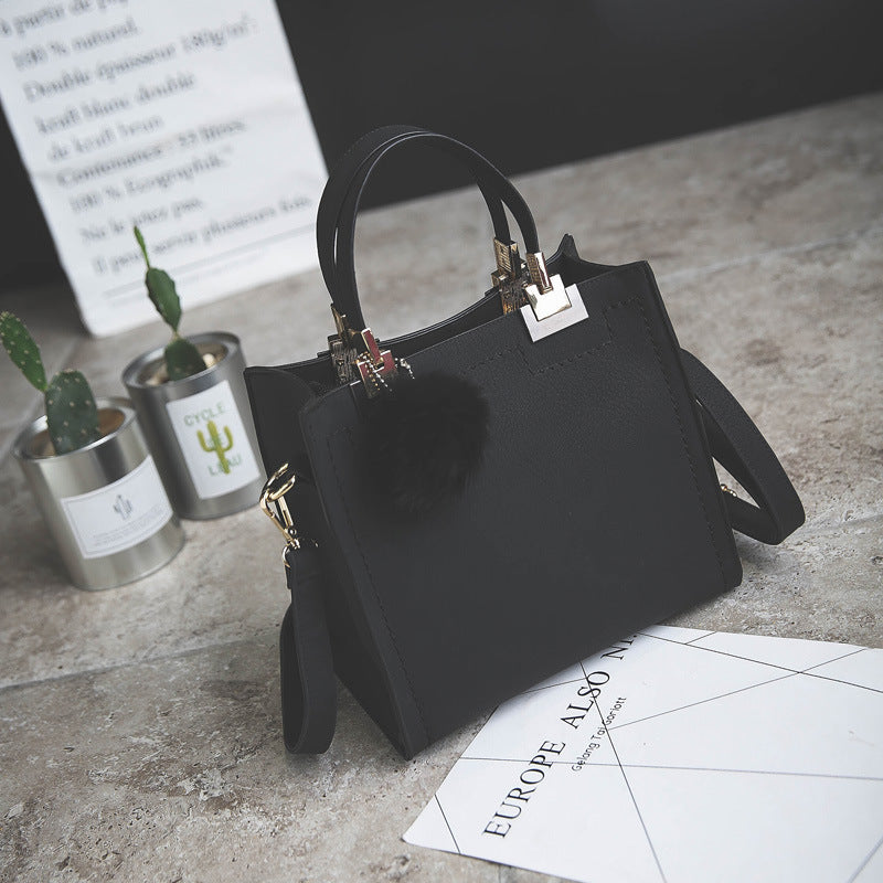Matte fashion portable shoulder bag simple small square bag retro one shoulder diagonal girl bag