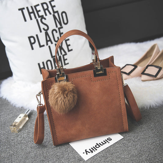 Matte fashion portable shoulder bag simple small square bag retro one shoulder diagonal girl bag