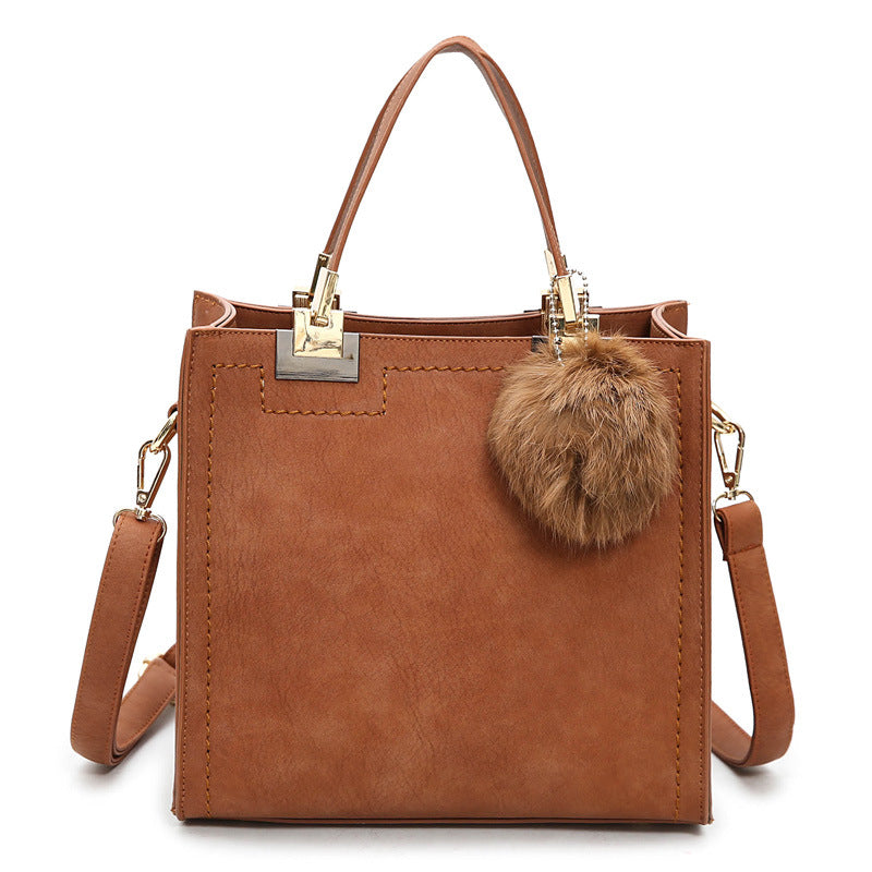 Matte fashion portable shoulder bag simple small square bag retro one shoulder diagonal girl bag