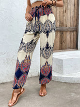 Load image into Gallery viewer, Printed Smocked High Waist Pants
