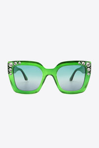 Traci K Collection Inlaid Rhinestone Polycarbonate Sunglasses