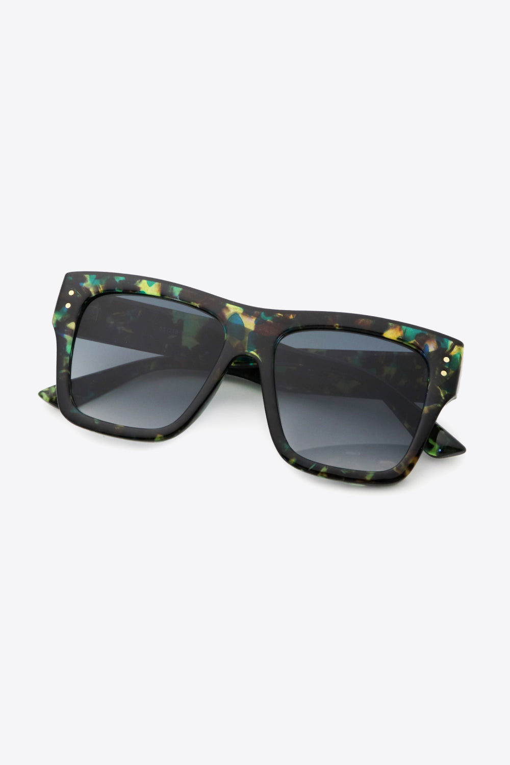 Traci K Collection UV400 Patterned Polycarbonate Square Sunglasses