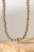 Load image into Gallery viewer, Inlaid Zircon Beaded Stainless Steel Necklace
