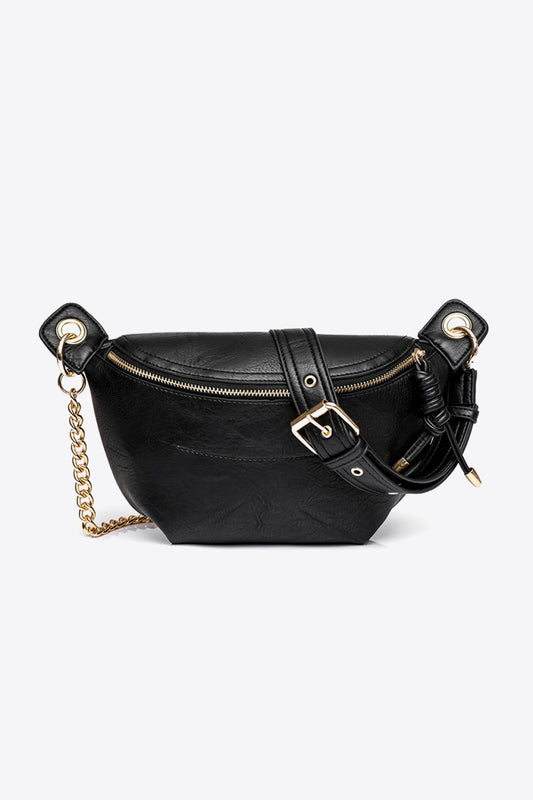 Traci K  PU Leather Chain Strap Crossbody Bag