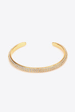 Load image into Gallery viewer, 18K Gold-Plated Rhinestone Open Bracelet
