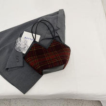 Load image into Gallery viewer, Plaid Print Tote Bag
