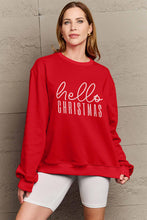 Load image into Gallery viewer, Simply Love Full Size HELLO CHRISTMAS Long Sleeve Sweatshirt
