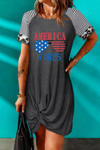 Load image into Gallery viewer, AMERICA VIBES Graphic Twisted Dress
