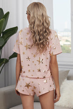 Load image into Gallery viewer, Star Print V Neck and Drawstring Shorts Lounge Set
