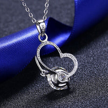 Load image into Gallery viewer, 2 Carat Moissanite Heart 925 Sterling Silver Necklace
