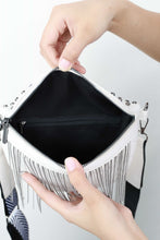 Load image into Gallery viewer, PU Leather Studded Sling Bag with Fringes
