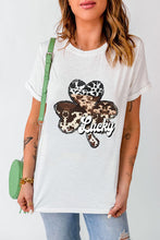 Load image into Gallery viewer, LUCKY Graphic Round Neck T-Shirt
