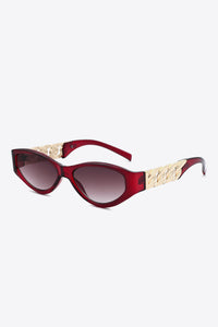 Traci K Collection Chain Detail Temple Cat Eye Sunglasses