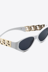 Traci K Collection Chain Detail Temple Cat Eye Sunglasses