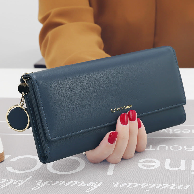 Women's hand holding wallet female long section multi-function wallet