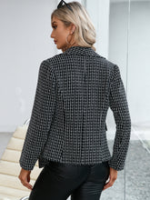 Load image into Gallery viewer, Plaid Double Breasted Long Sleeve Jacket
