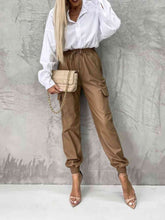 Load image into Gallery viewer, Tied High Waist Pants with Pockets
