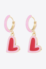 Load image into Gallery viewer, Contrast Heart-Shaped Drop Earrings
